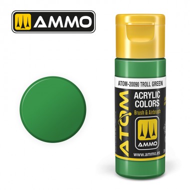 Peinture acrylique ATOM Ammo Mig Troll Green by Mig Jiménez - peinture pour le modélisme, peinture artistique, peinture acrylique. colle 21