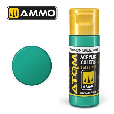 Peinture acrylique ATOM Ammo Mig Turquoise Green by Mig Jiménez - peinture pour le modélisme, peinture artistique, peinture acrylique. colle 21