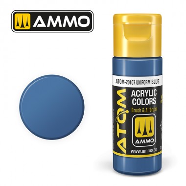 Peinture acrylique ATOM Ammo Mig Uniform Blue by Mig Jiménez - peinture pour le modélisme, peinture artistique, peinture acrylique. colle 21