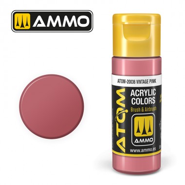 Peinture acrylique ATOM Ammo Mig Vintage Pink by Mig Jiménez - peinture pour le modélisme, peinture artistique, peinture acrylique. colle 21