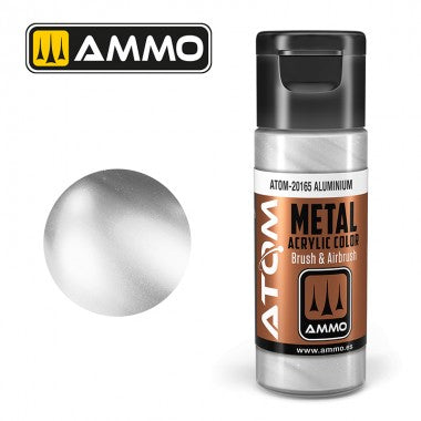 Peinture acrylique ATOM Ammo Mig METALLIC Aluminium by Mig Jiménez - peinture pour le modélisme, peinture artistique, peinture acrylique. colle 21