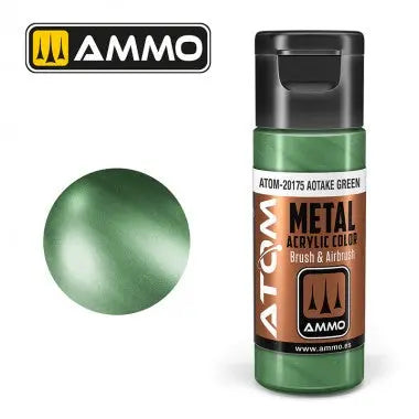 Peinture acrylique ATOM Ammo Mig METALLIC Aotake Green by Mig Jiménez - peinture pour le modélisme, peinture artistique, peinture acrylique. colle 21