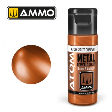 Peinture acrylique ATOM Ammo Mig METALLIC Copper by Mig Jiménez - peinture pour le modélisme, peinture artistique, peinture acrylique. colle 21