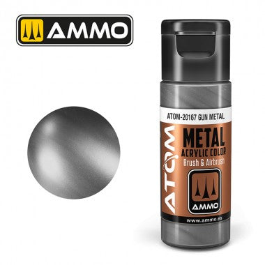 Peinture acrylique ATOM Ammo Mig METALLIC Gun Metal by Mig Jiménez - peinture pour le modélisme, peinture artistique, peinture acrylique. colle 21
