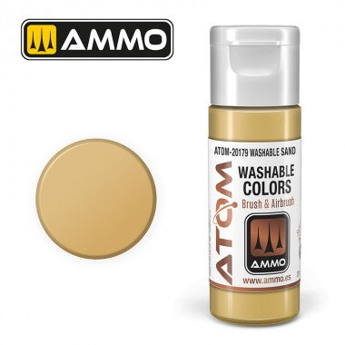 Peinture acrylique ATOM Ammo Mig WASHABLE Sand by Mig Jiménez - peinture pour le modélisme, peinture artistique, peinture acrylique. colle 21