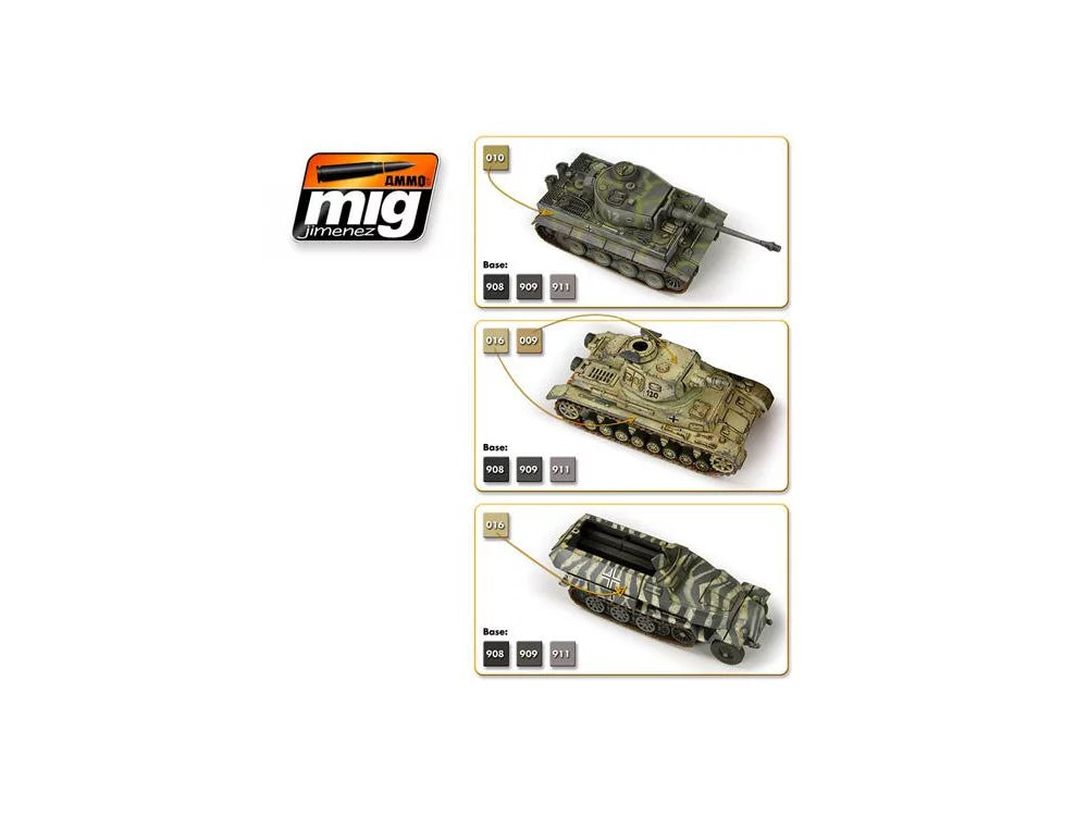 MIG peinture 7116 Wargame 1939 - 1943 Camouflage Allemand + DAK 6 x 17ml Super Glue Colle 21