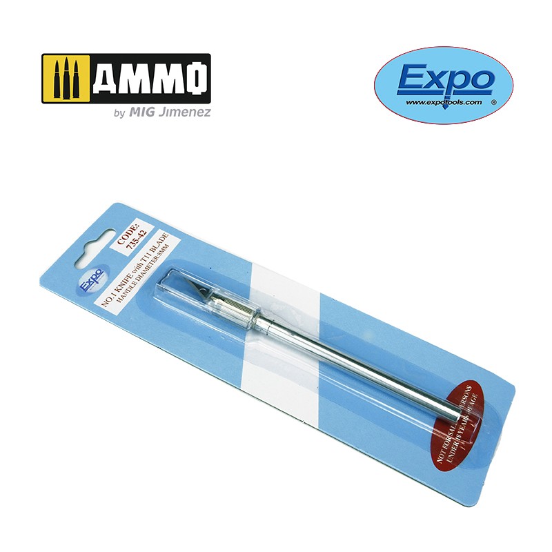 Cuchillo nº 2 cardado con pegamento para hojas 21