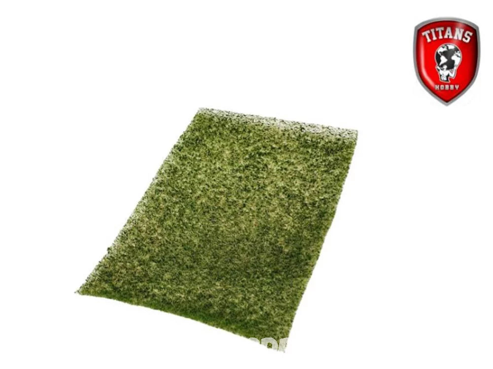 Titans Hobby végéation TTH303 Tapis d'herbe 20 x 30cm Longueur 4-8mm - Herbe verte type 3 Super Glue Colle 21