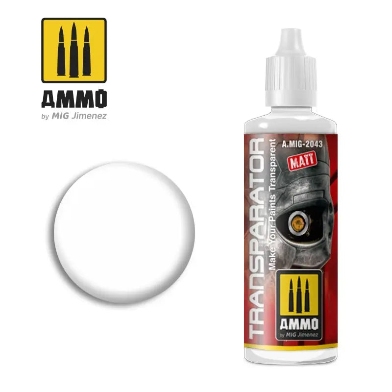 TRANSPARATOR MATT 60mL VERNICI ACRILICHE Ammo Mig colla 21