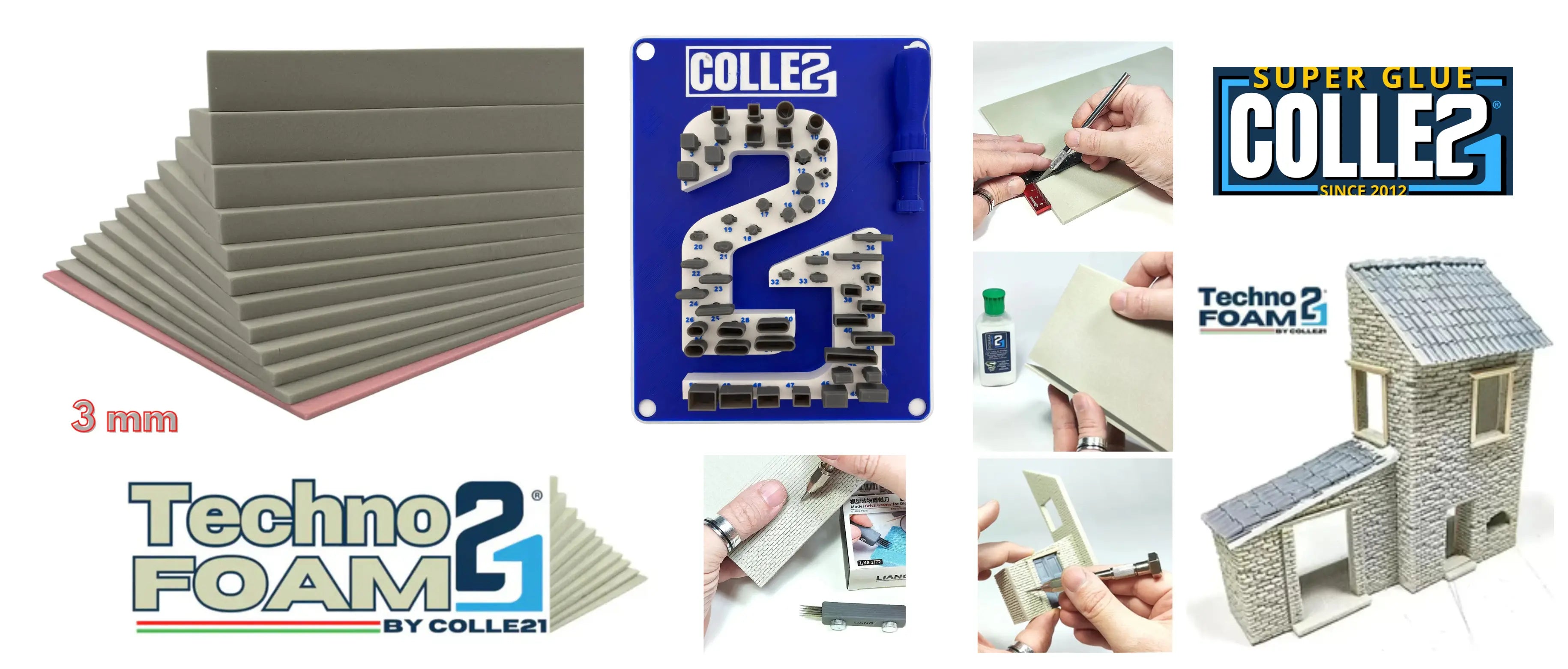 Panneau plaque décorative pour diorama et bricolage Super Glue Colle 21