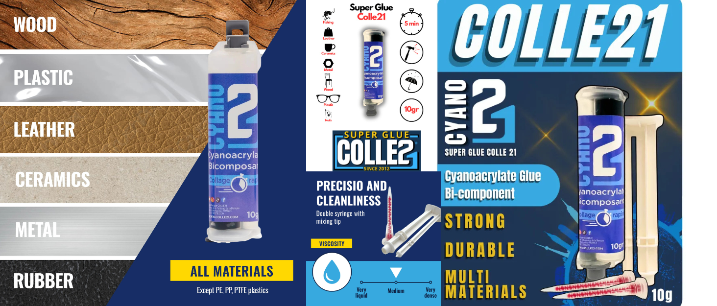  Superglue Colle21 CYANO BI-COMPOSANT 