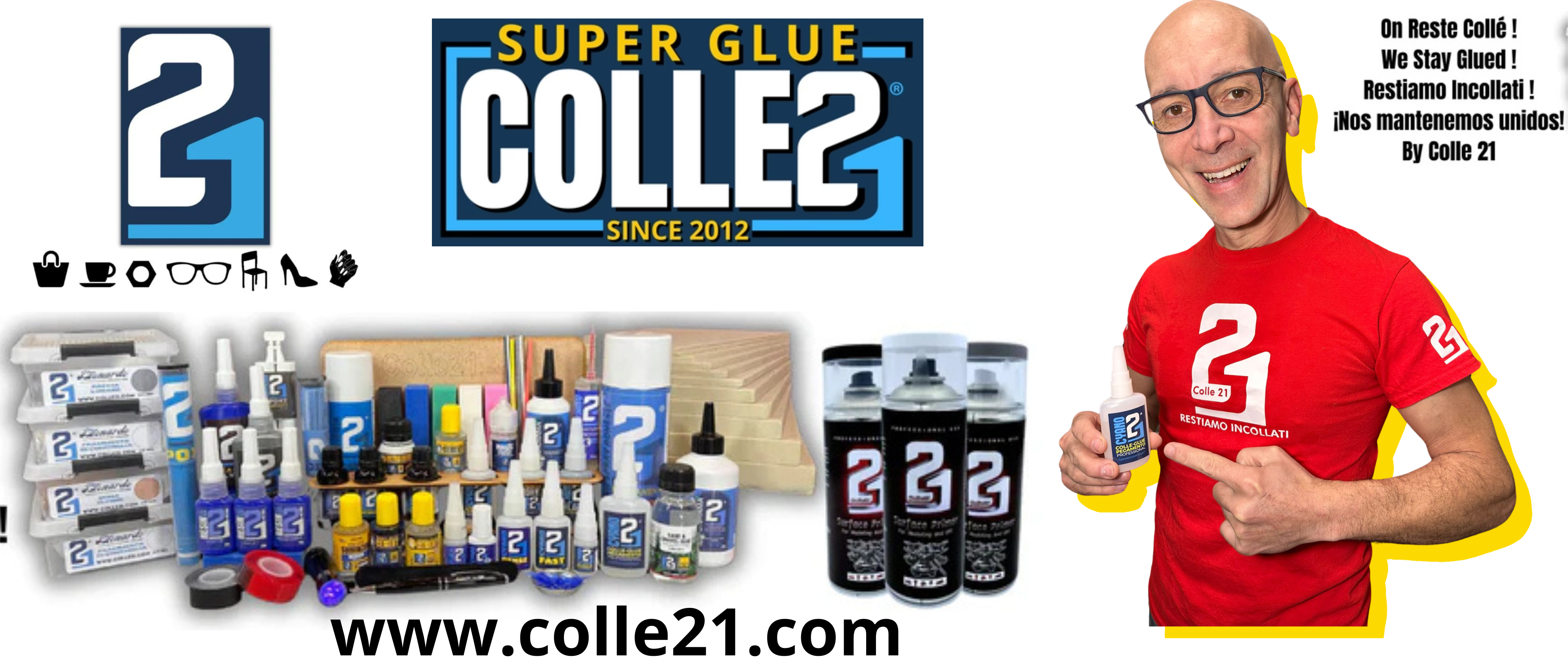 &nbsp;Superglue Colle21 : producteur et distributeur de colles cyanoacrylates