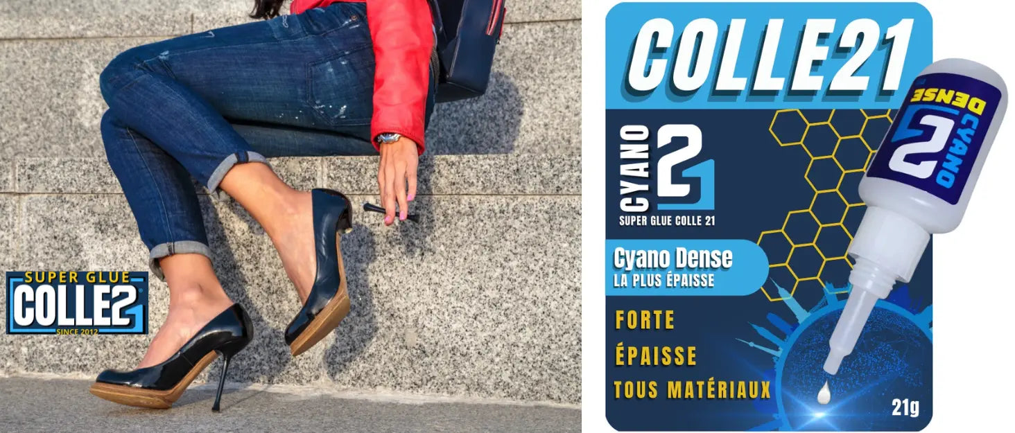 colle pour recoller une semelle ou talon de chaussure