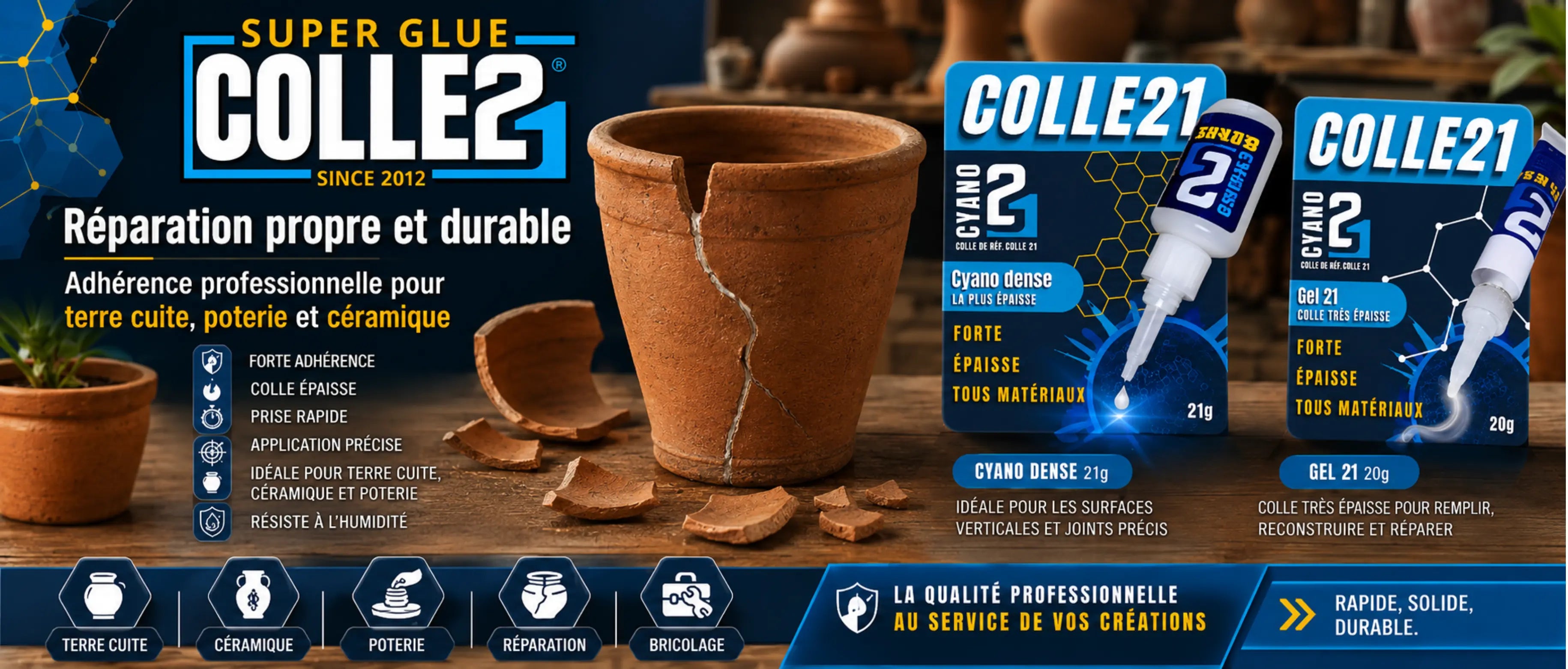 Comment coller de la terre cuite ?