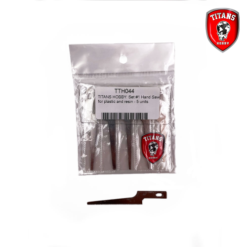 Titans Hobby TTH044 Precision Modeling Saw Set; No.1 set of photo-etched hand saws for cutting plastic and resin (5 pieces) - Modeling saws, DIY saws.