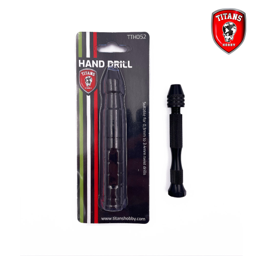 Mini precision drill with non-slip handle Titans Hobby TTH052; Mini drill for 0.3 to 3.4 mm drills - modelism drill, DIY drill.