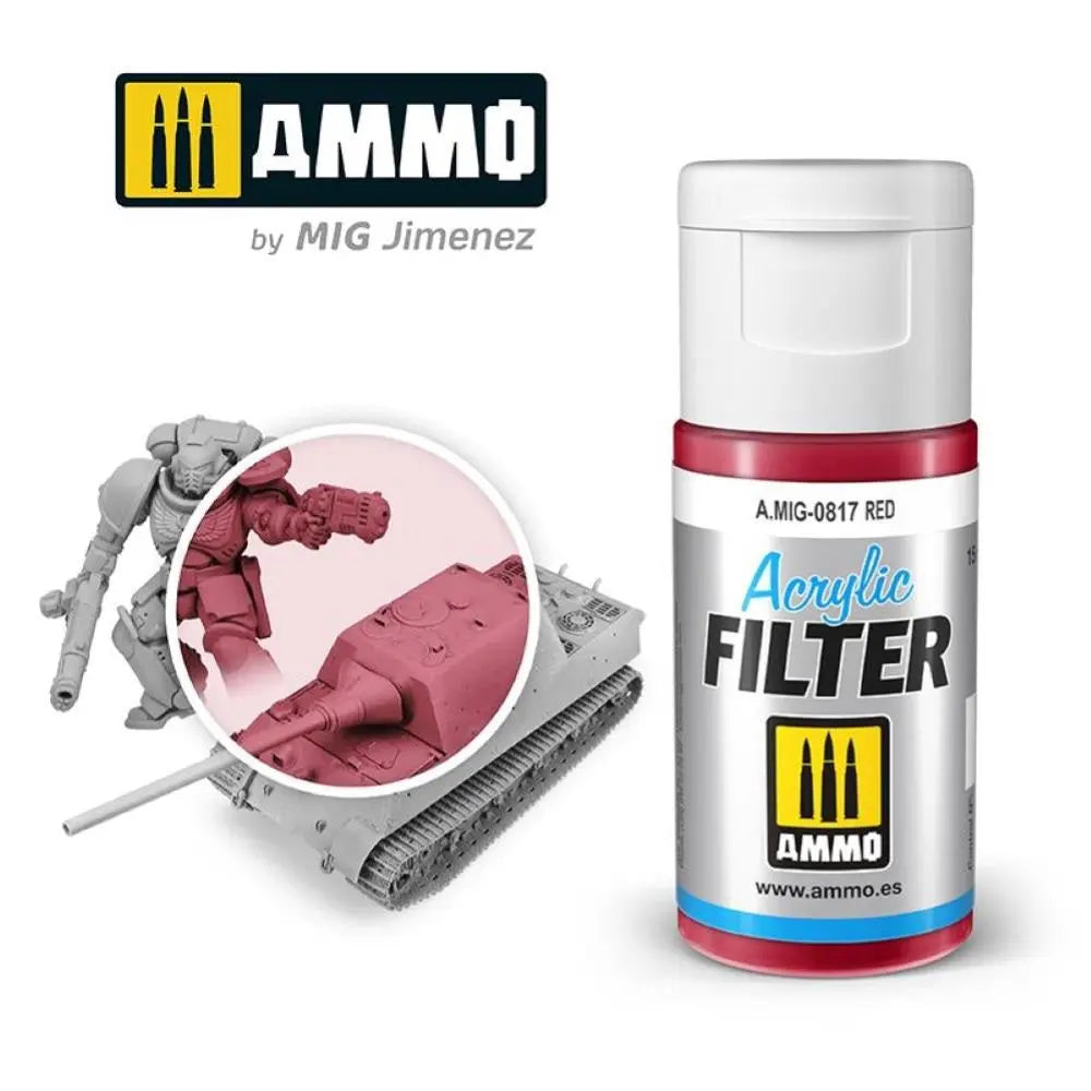 ACRYLIC FILTER Red Amig0817 - Super Glue Colle 21