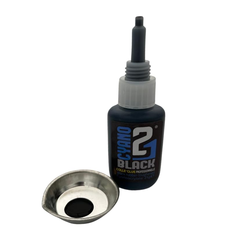 Colle21 super glue black - 21 g, black cyanoacrylate glue, black glue for model making, black glue for DIY.