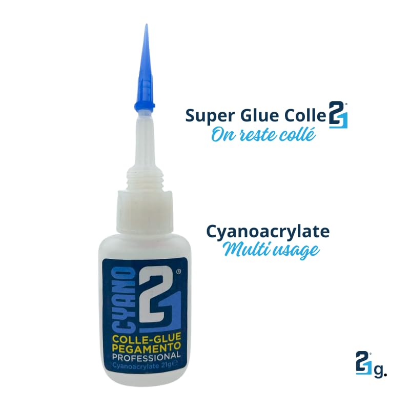 TRIS super glue Colle21 + glue cap 21, anaerobic cyanoacrylate glue for model making and DIY.