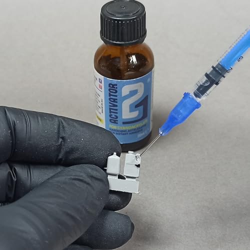 ACTIVATEUR LIQUIDE pour Colle Cyano Super Glue Colle21, Activateur liquide pour colle cyano, avec Pinceau Applicateur - Bouteille d'activateur de 30 ml pour Colle Cyanoacrylate, activateur liquide pour modélisme, activateur liquide pour bricolage.