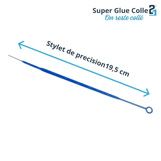 100 STYLET applicateur en polyéthylène de précision pour Superglue Colle21, Stylet Colle21, stylet pour Cyanoacrylate, stylet pour bricolage, stylet pour modélisme, stylet pour DIY.