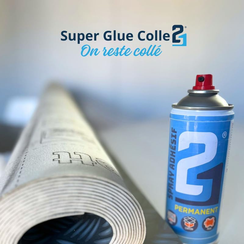 SUPER GLUE Spray COLLE21, colle Adhédif Spray, bombe de 600ml