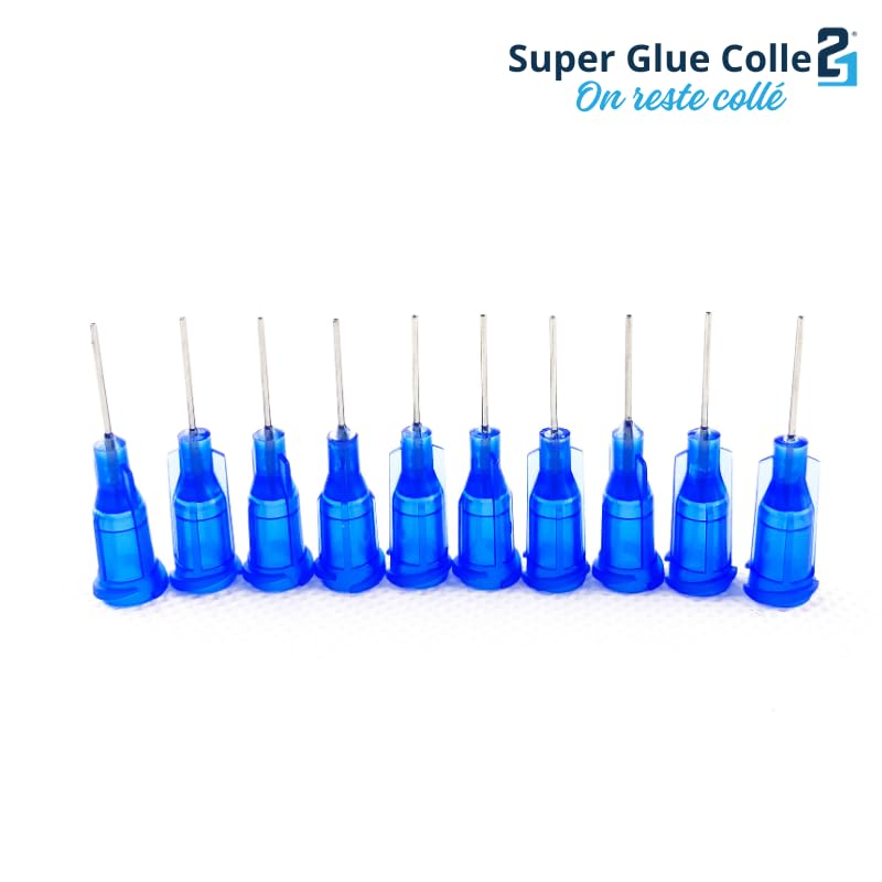 10 Cánula de precisión con punta de metal para la botella de pegamento cianoacrilato Colle21, canulas de precision para la cola ciano.