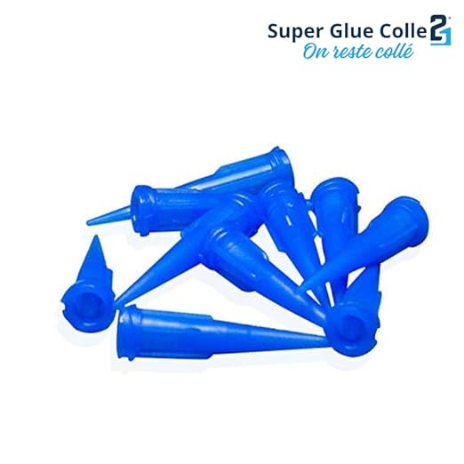 10 CANULES de précision en POLYETHYLENE - Diamètre 22GA By Colle21. Canules compte-gouttes pour flacon de Super Glue Colle21, canules pour le modélisme et le bricolage