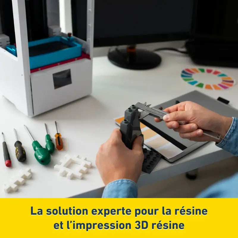🧪 Kit TRIS Résine UV LED Colle21 avec Support + Lampe – 3 Résines Blanche, Transparente et Noire pour Modélisme, Bricolage et Créations DIY ✨🔆 Super Glue Colle 21
