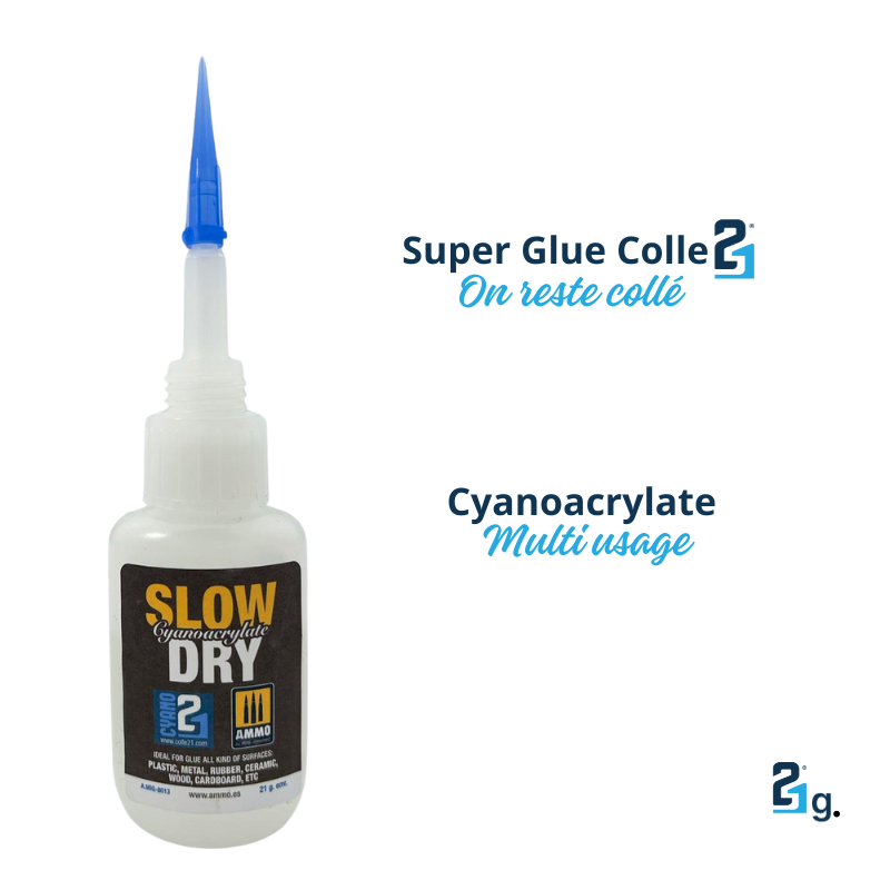 Super Glue SLOW DRY AMMO Mig/Colle 21 Super Glue - 21gr.