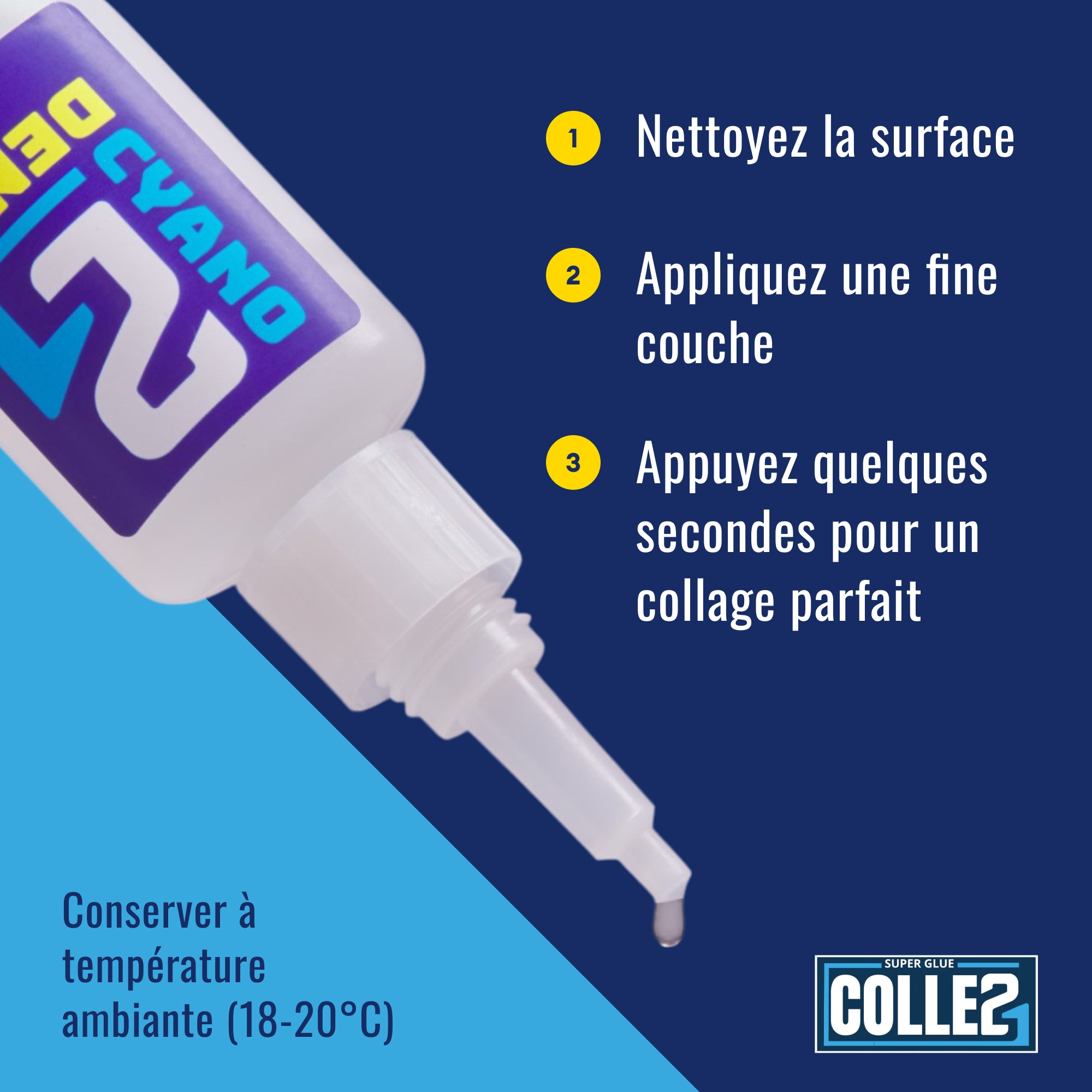 Super Glue Colle21 DENSE, Colle Transparente cyanoacrylate  - Colle Cyano 21 g. Colle épaisse pour le modélisme, colle épaisse pour bricolage.