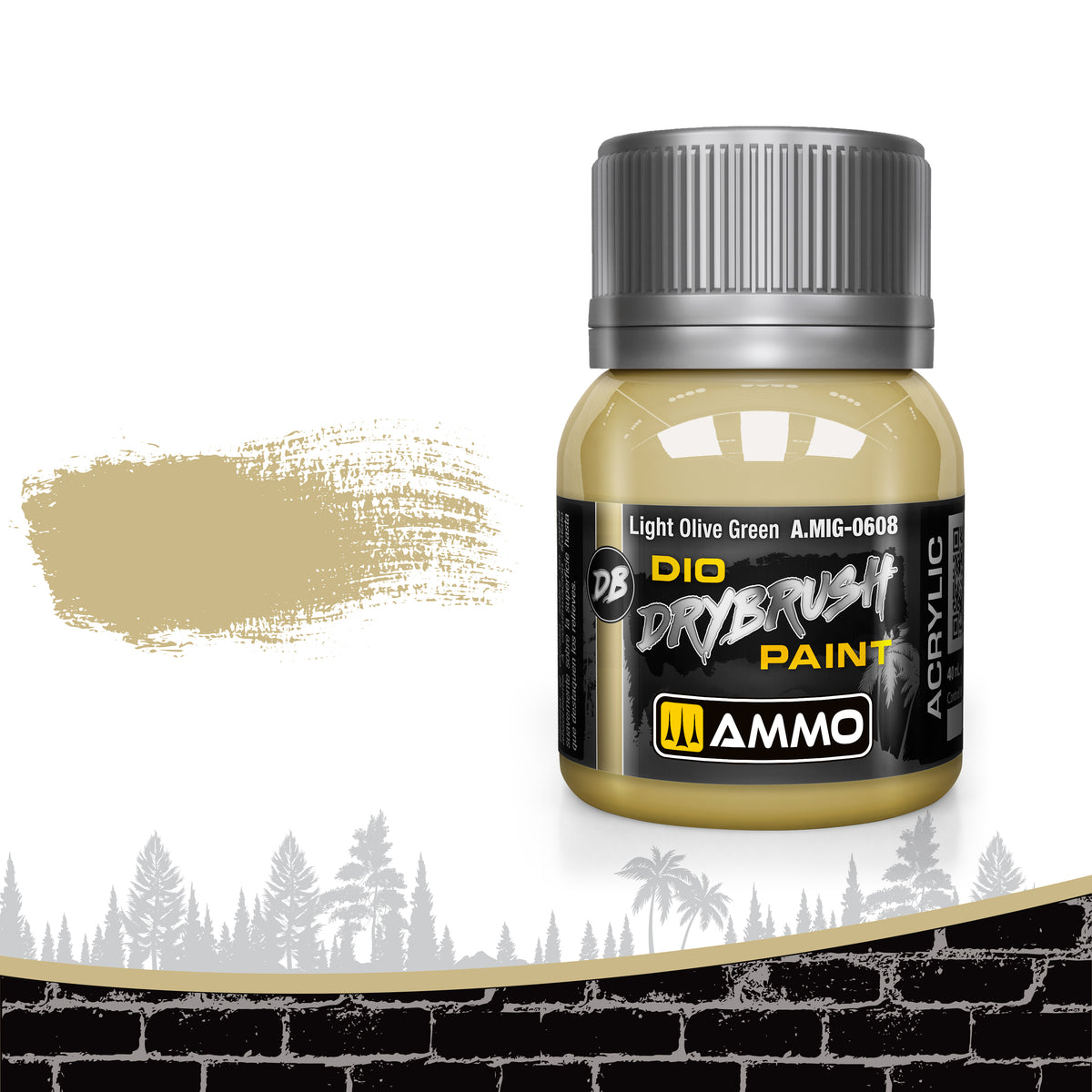 DRYBRUSH Light Olive Green - AMMO by Mig Jimenez