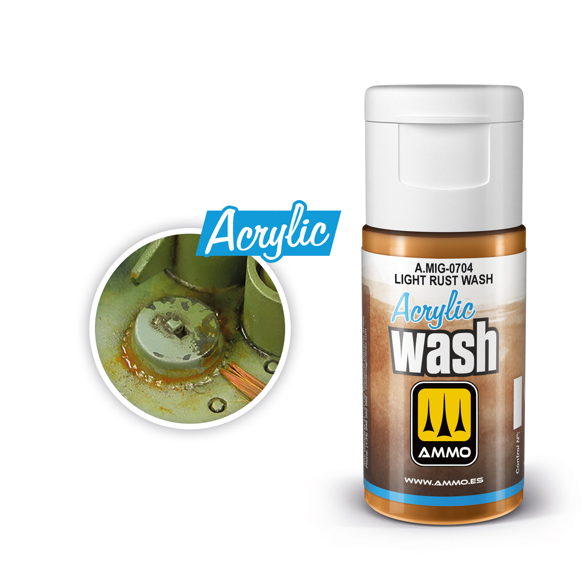 ACRYLIC WASH Light Rust Wash - AMMO by Mig Jimenez