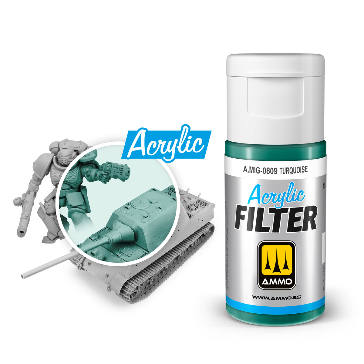 ACRYLIC FILTER Turquoise - AMMO by Mig Jimenez