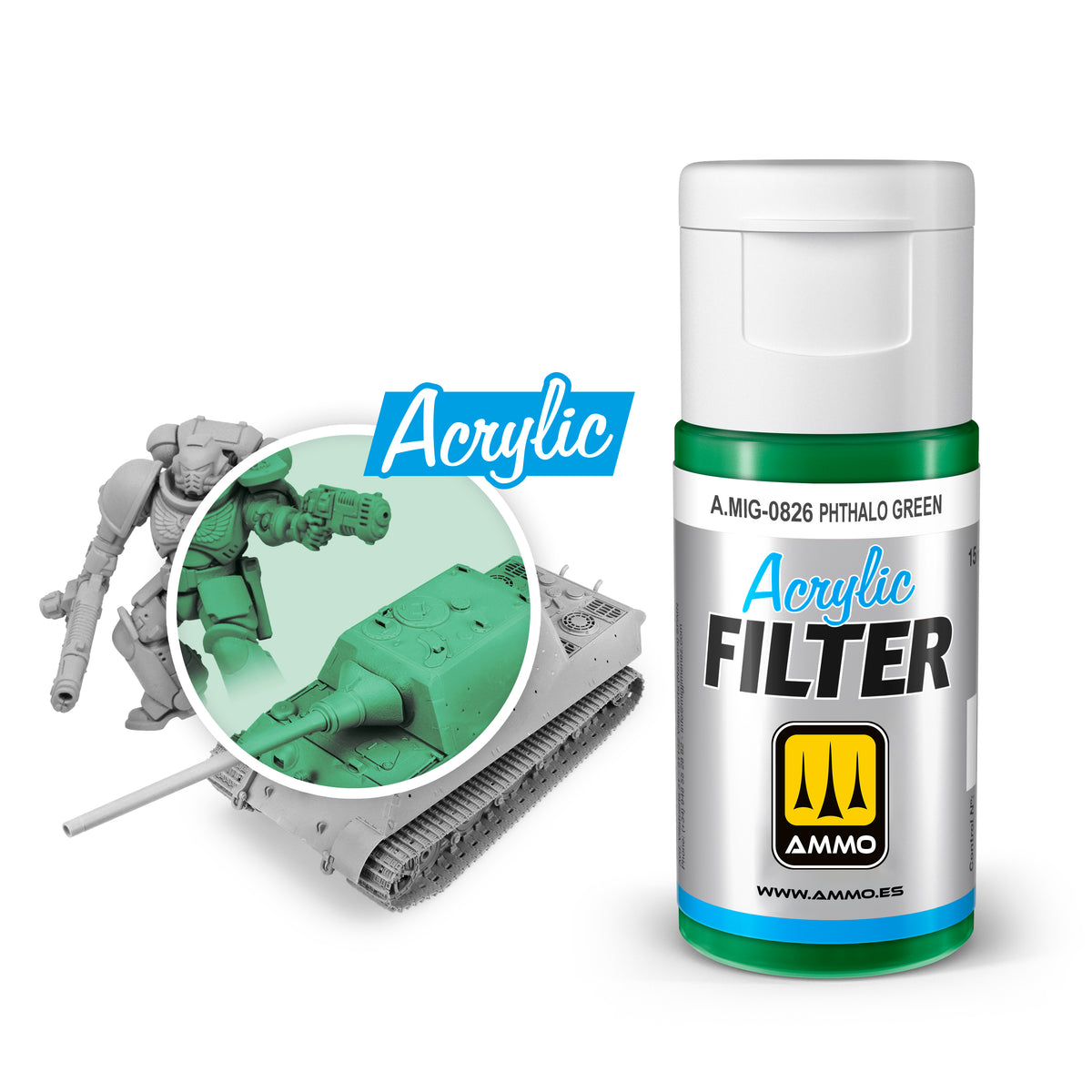 ACRYLIC FILTER Phthalo Green - AMMO by Mig Jimenez