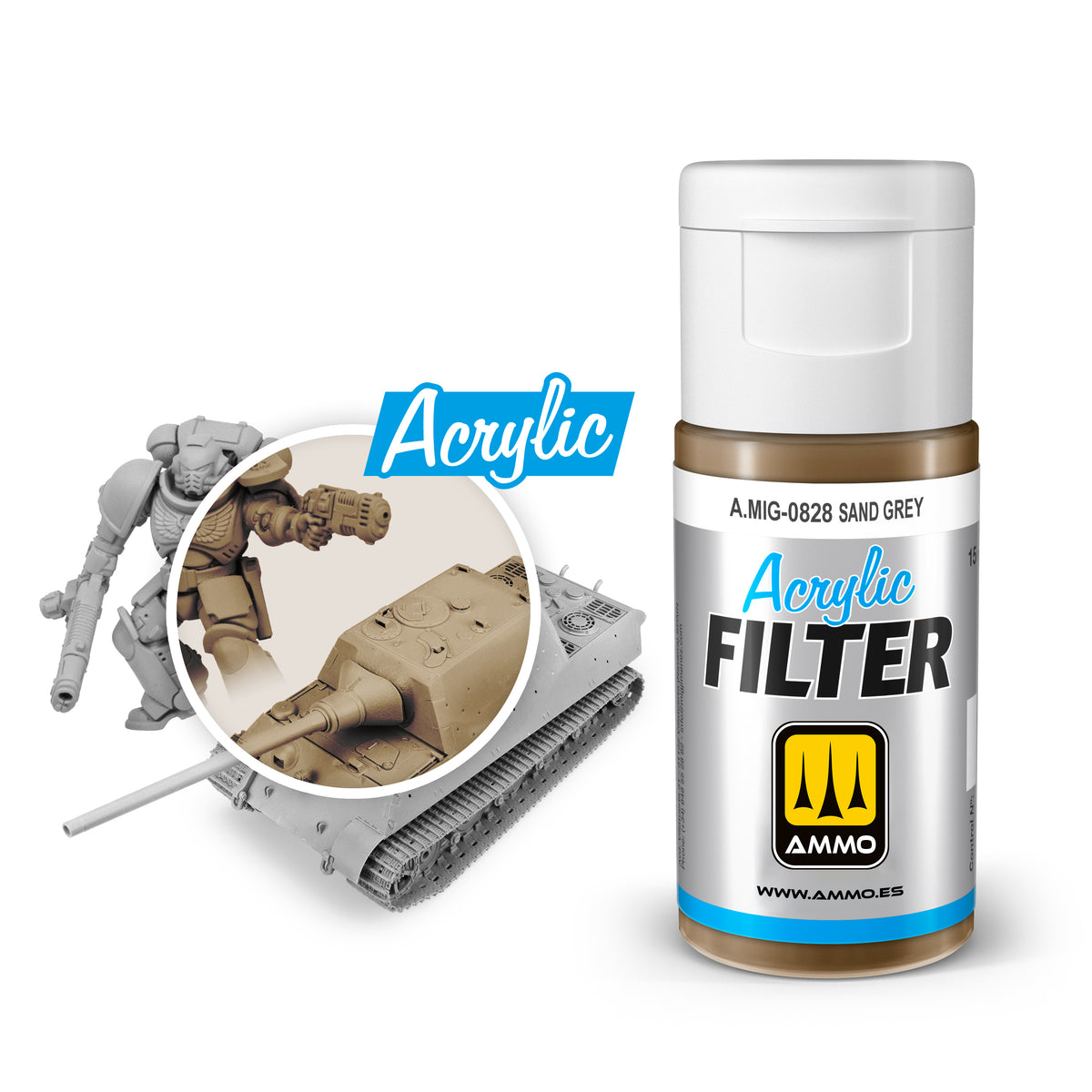 ACRYLIC FILTER Sand Grey - AMMO by Mig Jimenez