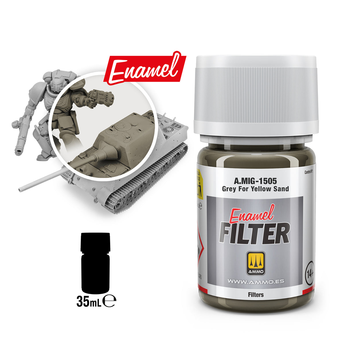 FILTER Grey for Yellow Sand - AMMO by Mig Jimenez