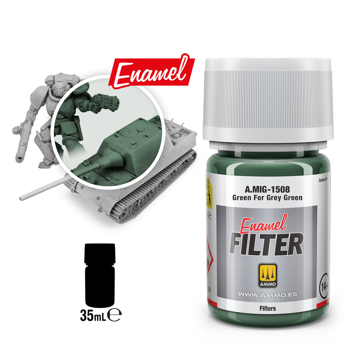 FILTER Green for Grey Green - AMMO by Mig Jimenez