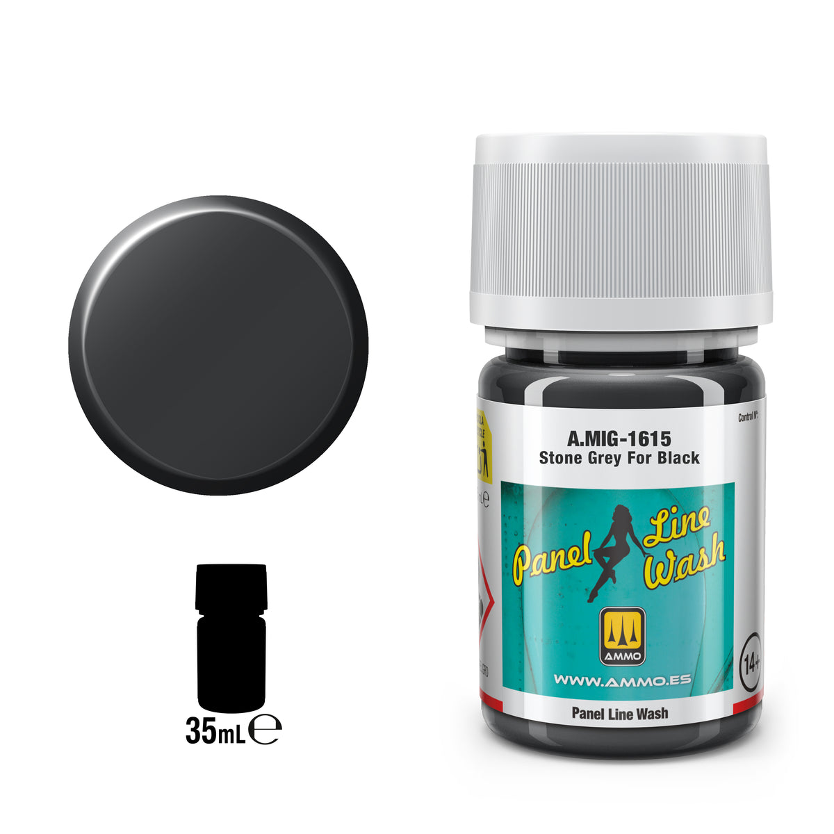 PLW Stone Grey for Black - AMMO by Mig Jimenez
