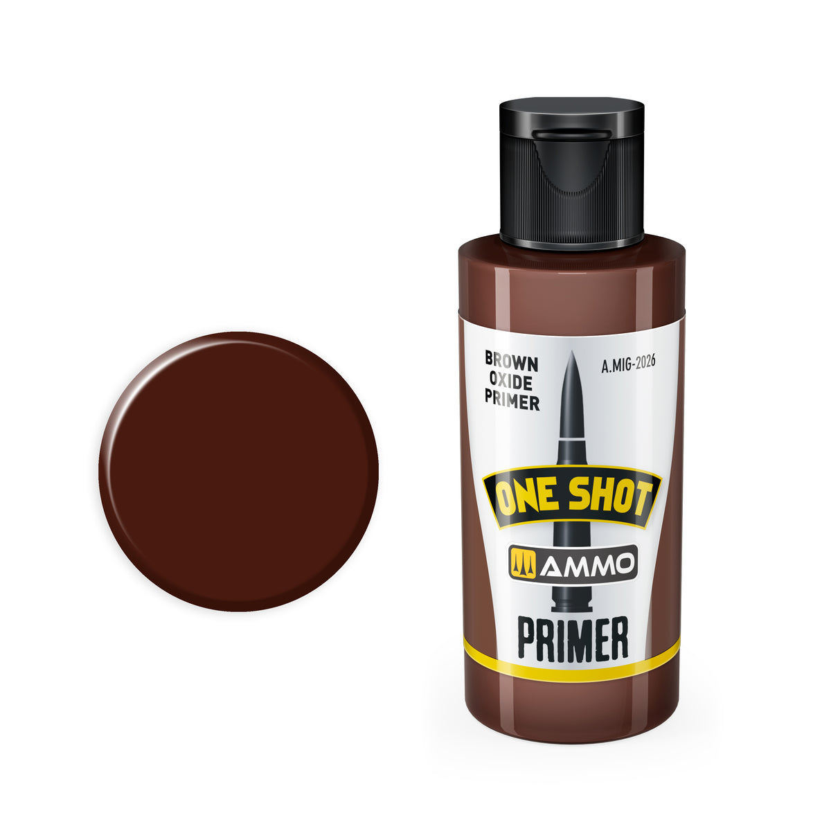 ONE SHOT PRIMER Brown Oxide Primer (60mL) - AMMO by Mig Jimenez