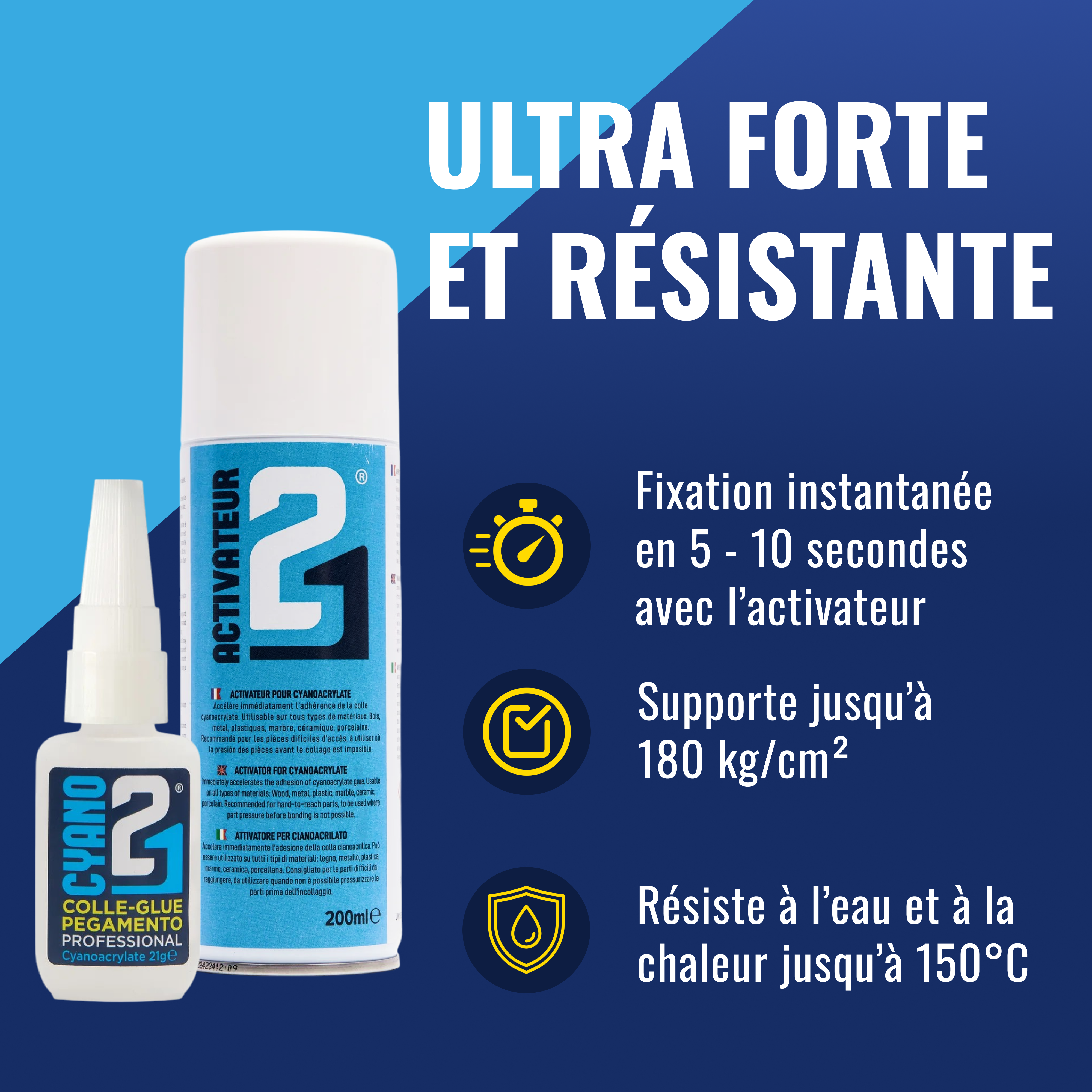 🧪 KIT ACTI Superglue COLLE21 + Activateur Spray 200ml – Collage Rapide, Précis et Ultra-Résistant pour Modélisme et Bricolage 🚀