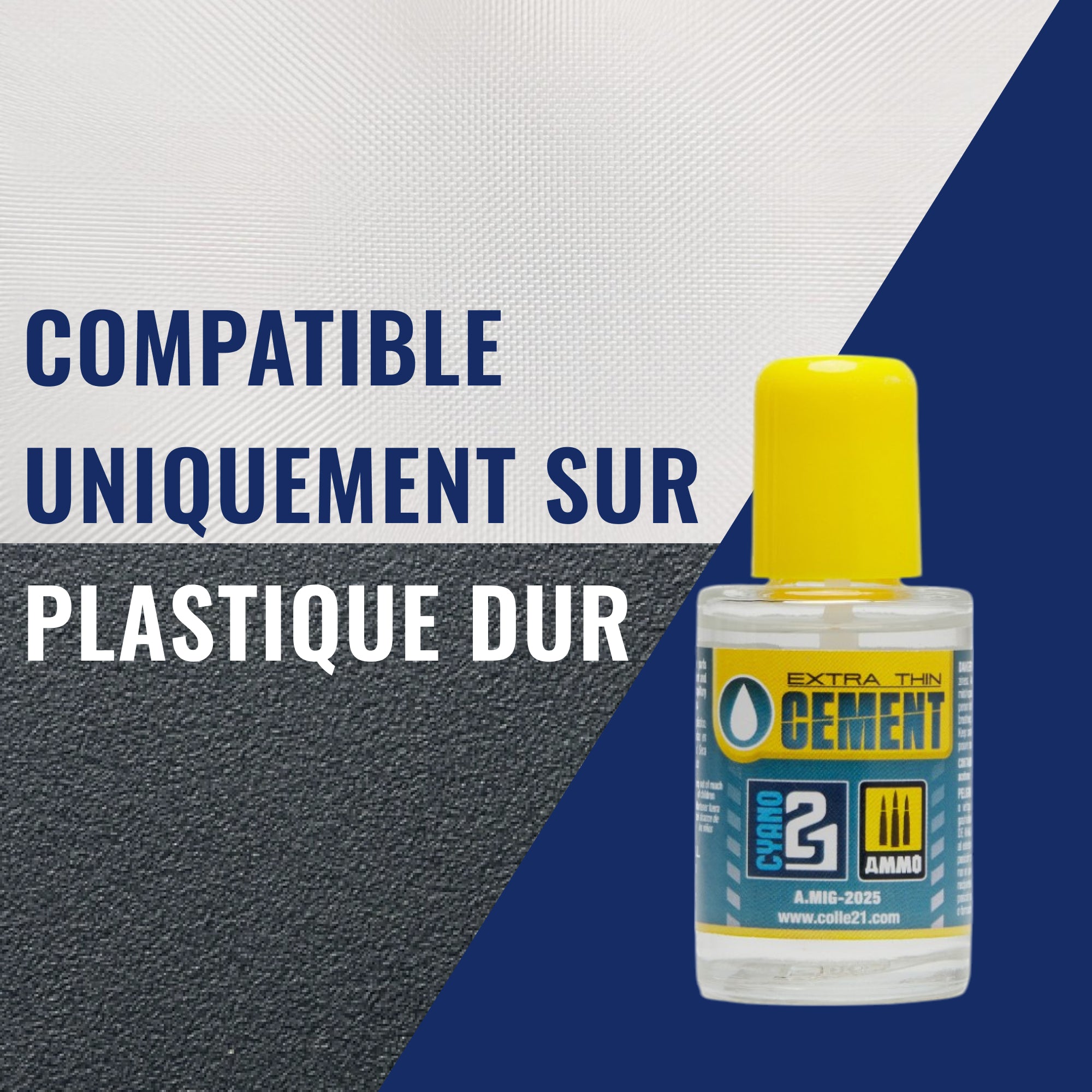 EXSTRA THIN CEMENT TRASPARENT by Colle21/AmmoMig , Colle pour maquette plastique - 30mL, Cement pour plastique, Colle pour modélisme 30ml, cement pour maquette