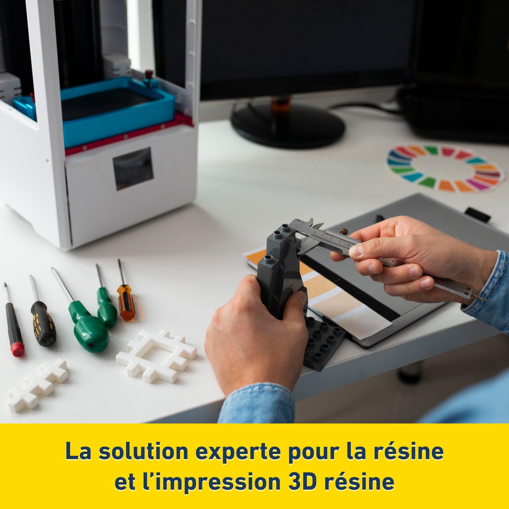 Colle RESINE BLANCHE LED UV Colle21 + LAMPE LED , Résine Blanche Uv. Résine pour Modélisme et Bricolage.