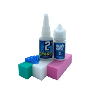 Kit Base Super Glue Colle21 - 1 Cyanoacrylate Superglue Colle21 - 1 MagicDust21 putty - 3 Abrasive21 Sanding sponges - Kit for Modelling, Kit for DIY