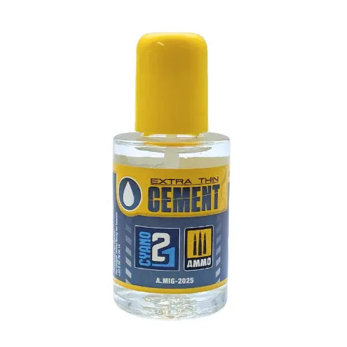 EXSTRA THIN CEMENT TRASPARENT by Colle21/AmmoMig , Colle pour maquette plastique - 30mL, Cement pour plastique, Colle pour modélisme 30ml, cement pour maquette