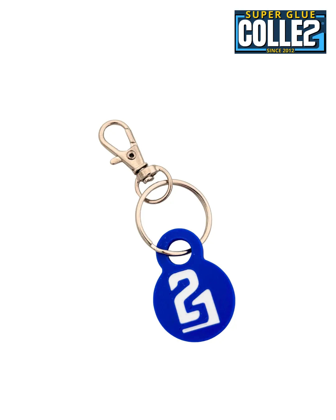🔑 Porte-clés avec logo Colle21 – Accessoire léger pour clés, sac et trousse Super Glue Colle 21