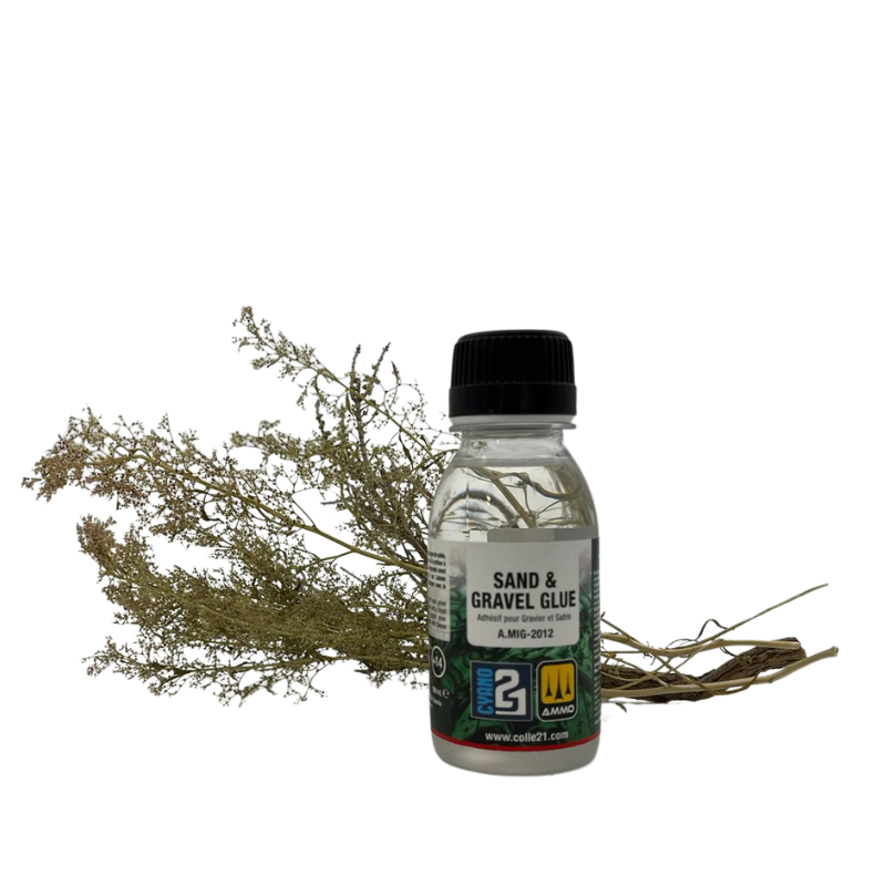 Display Pierre Decorative Colle 21 + Sand & Gravel Glue by Colle21/AmmoMig de Superglue Colle21, display pour diorama, display pour modélisme, display pour décoration.