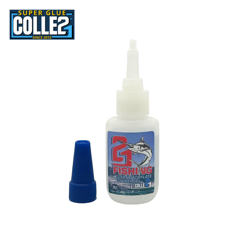 Super Glue Colle21 Colle Cyanoacrylate FISHING 25g | Colle Forte à Séchage Rapide Multi-Matériaux pour Leurres et Accessoires de Pêche