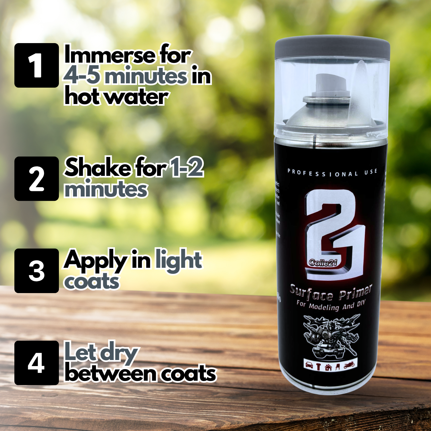 PRIMER SPRAY GREY MAT Colle21 pour modélisme, Primer spray GREY MAT pour bricolage et Hobby.
