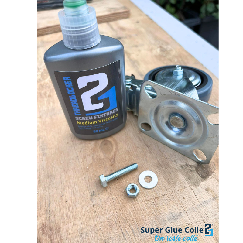 THREADLOCKER Super Glue frein-filet by Colle21 - 50 ml. Colle pour freinage, colle pour fixations, colle pour bricolage.